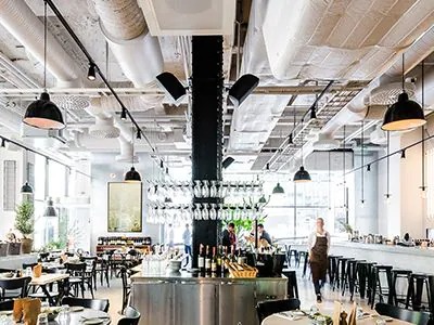 金百博助力斯德哥尔摩的法国工业风餐厅Usine