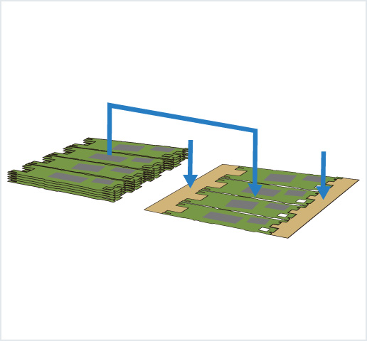 ［Image］PCB placer： HDI 基板用高精度框架排列机